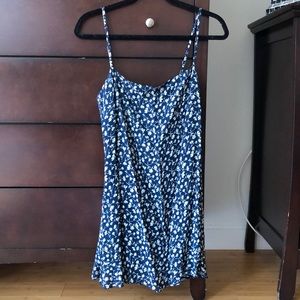 Reformation blue and white floral mini dress, size 4